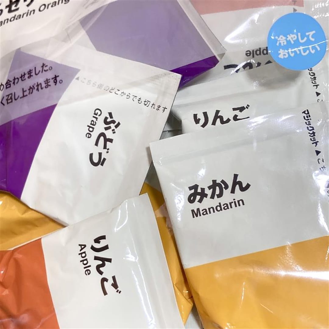 果汁100％ゼリー3種のフルーツ