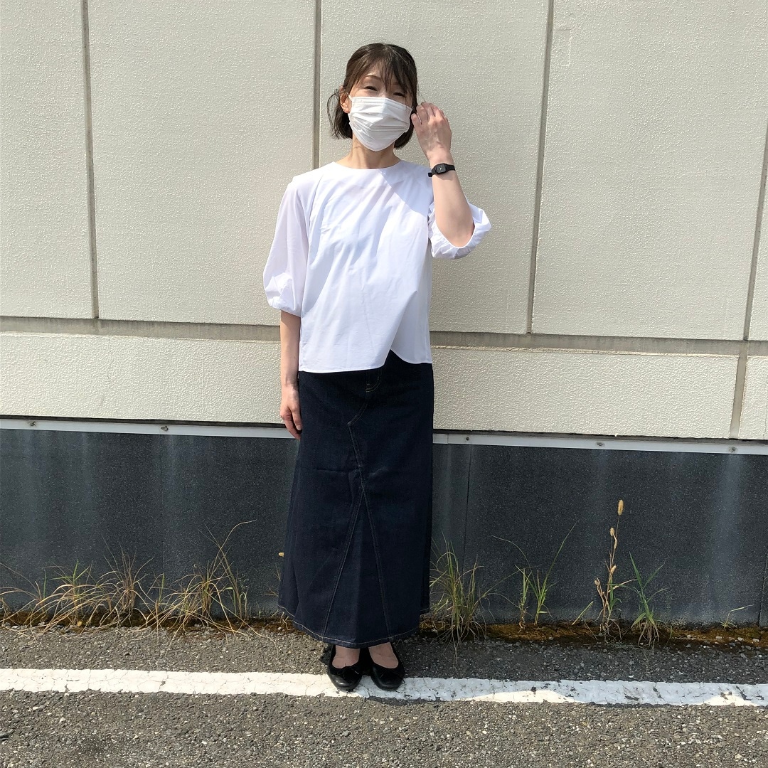 五分袖ブラウス