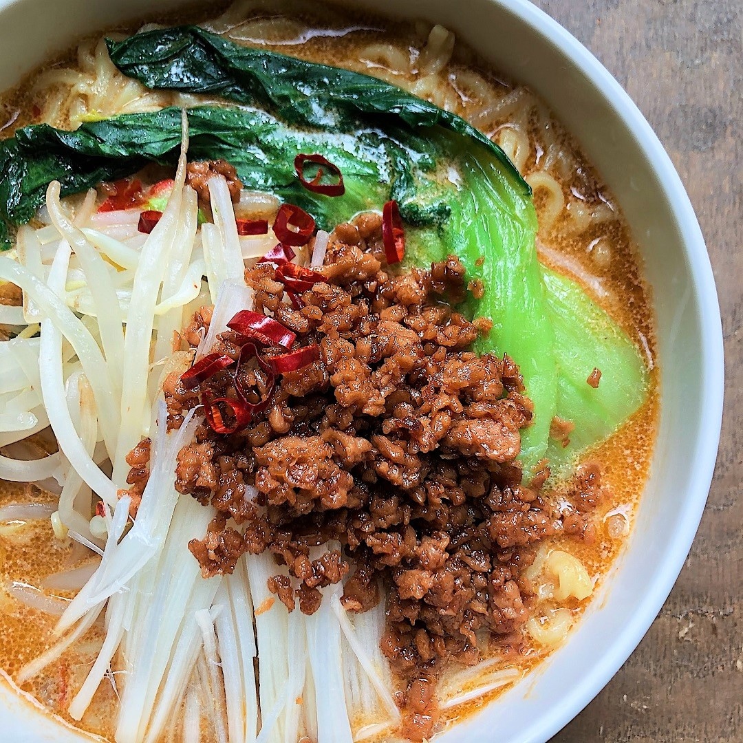 大豆ミートを使用した担々麺