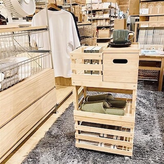 【ららぽーと豊洲】重ねて使える　竹材すのこボックス