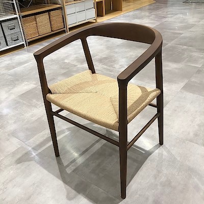 オーク材ペーパーコードアームチェア ブラウン | 無印良品