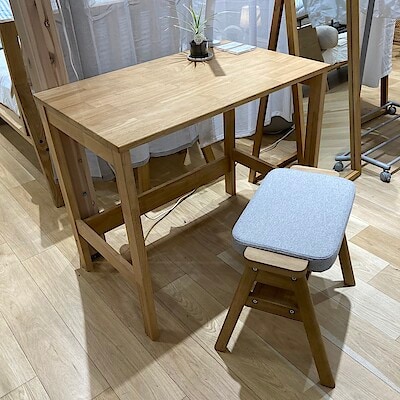 再生ポリエステル混 木製スタッキングスツール ベージュ | 無印良品