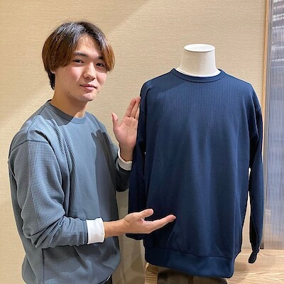【イオンモール神戸北】今月イチオシ◎軽い！高機能なワッフルクルーネック長袖Tシャツ