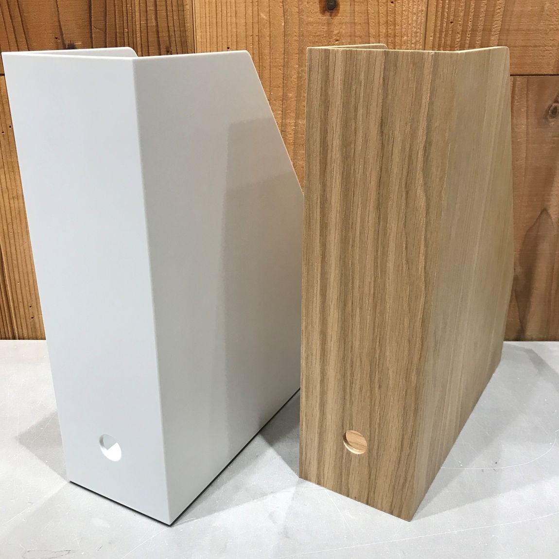 木製スタンドファイルボックス