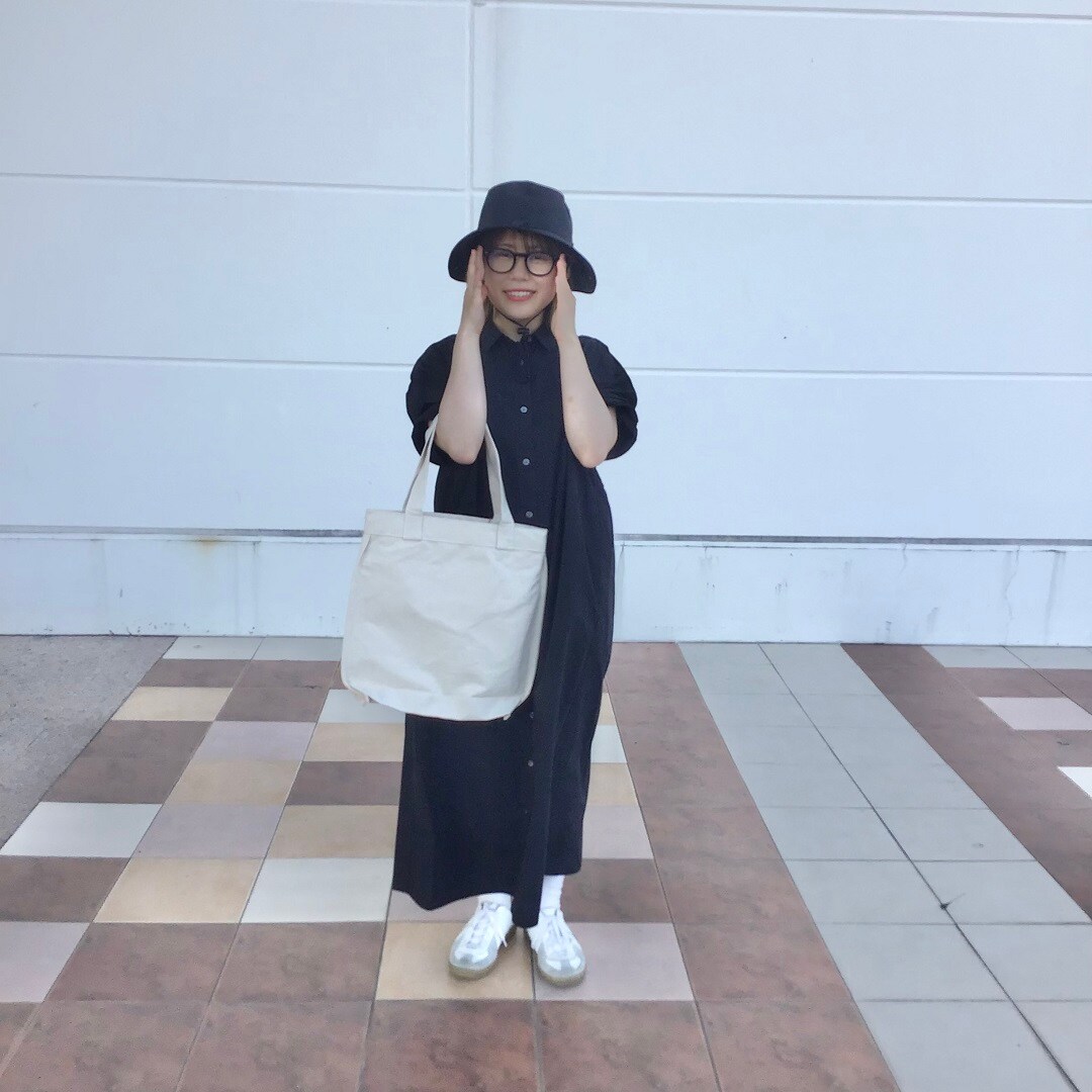涼感五分袖シャツワンピース