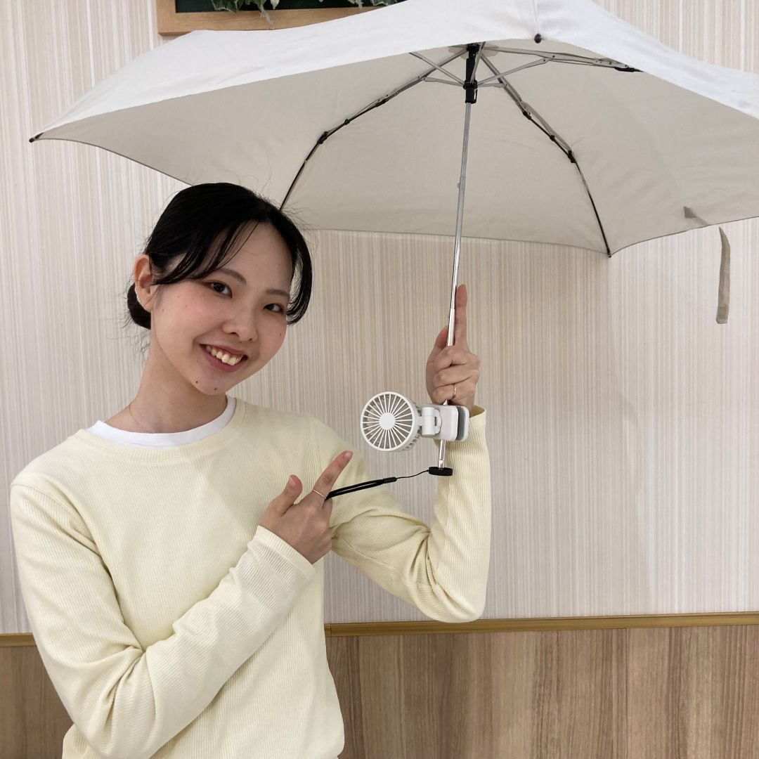 『置いても使える　充電式クリップファン』についてご紹介