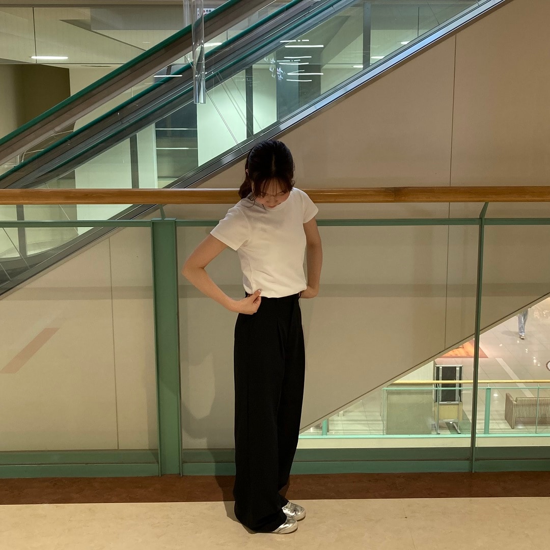 婦人　涼感汗じみしにくいクルーネック半袖Ｔシャツ