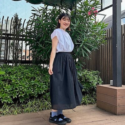 婦人 強撚ボイル ギャザースカート | 無印良品