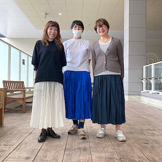 【イオンモールKAGOSHIMA BAY】新商品 婦人 不揃い楊柳 イージースカートパンツ