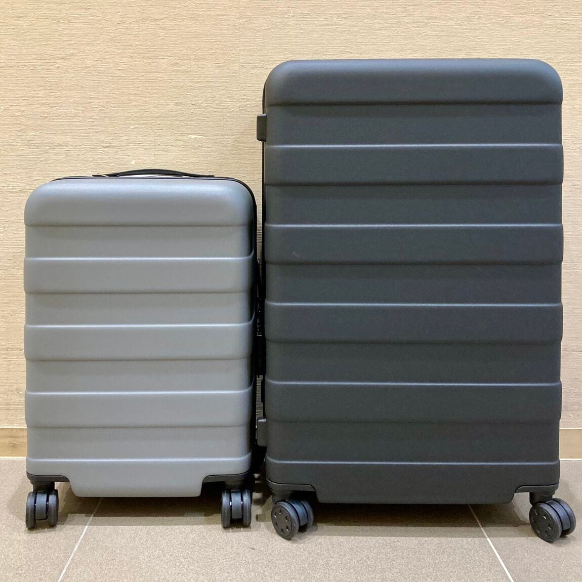 【イオンモール鹿児島】新商品、バーを自由に調節できるハードキャリーケース