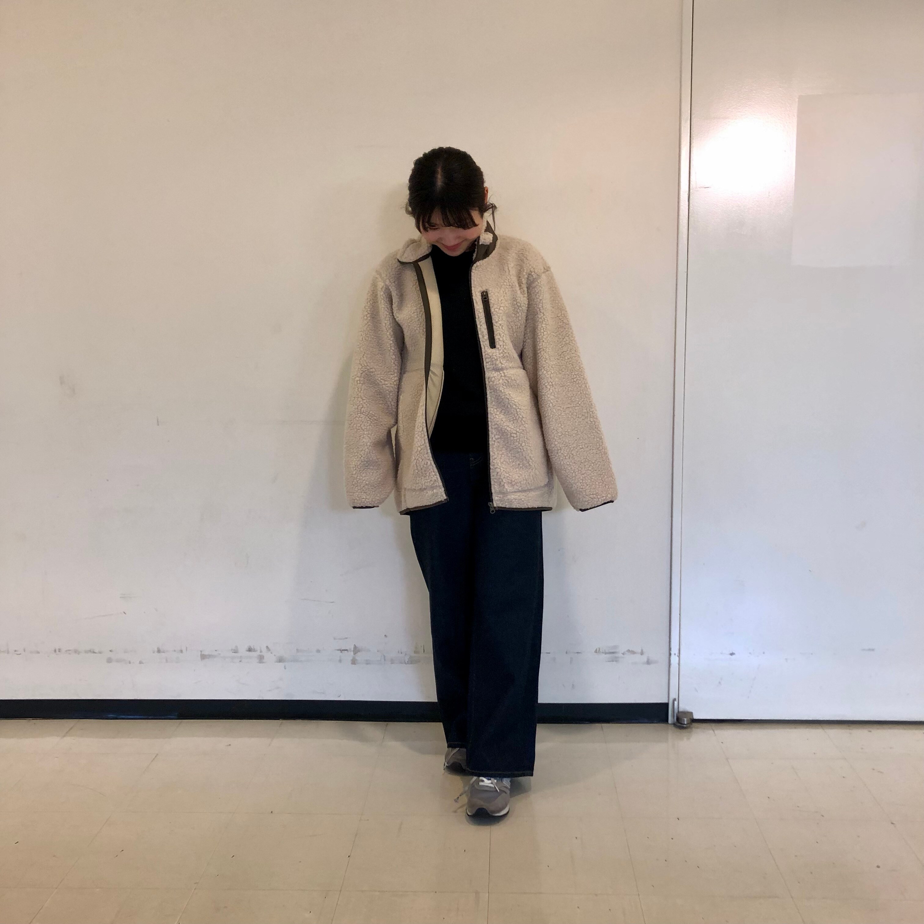 ボアフリースジャケットの着用画像