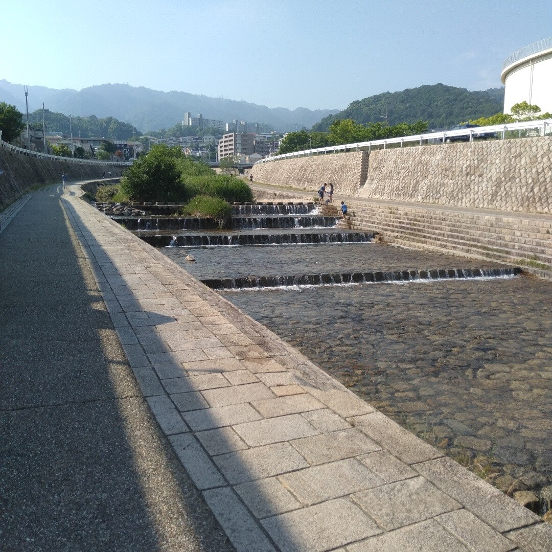 キービジュアル画像：御影まち便り　涼を求めて住吉川へ