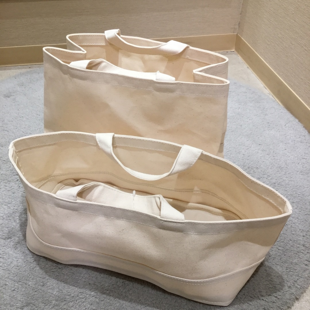 キービジュアル画像：持ち手付帆布長方形バスケット