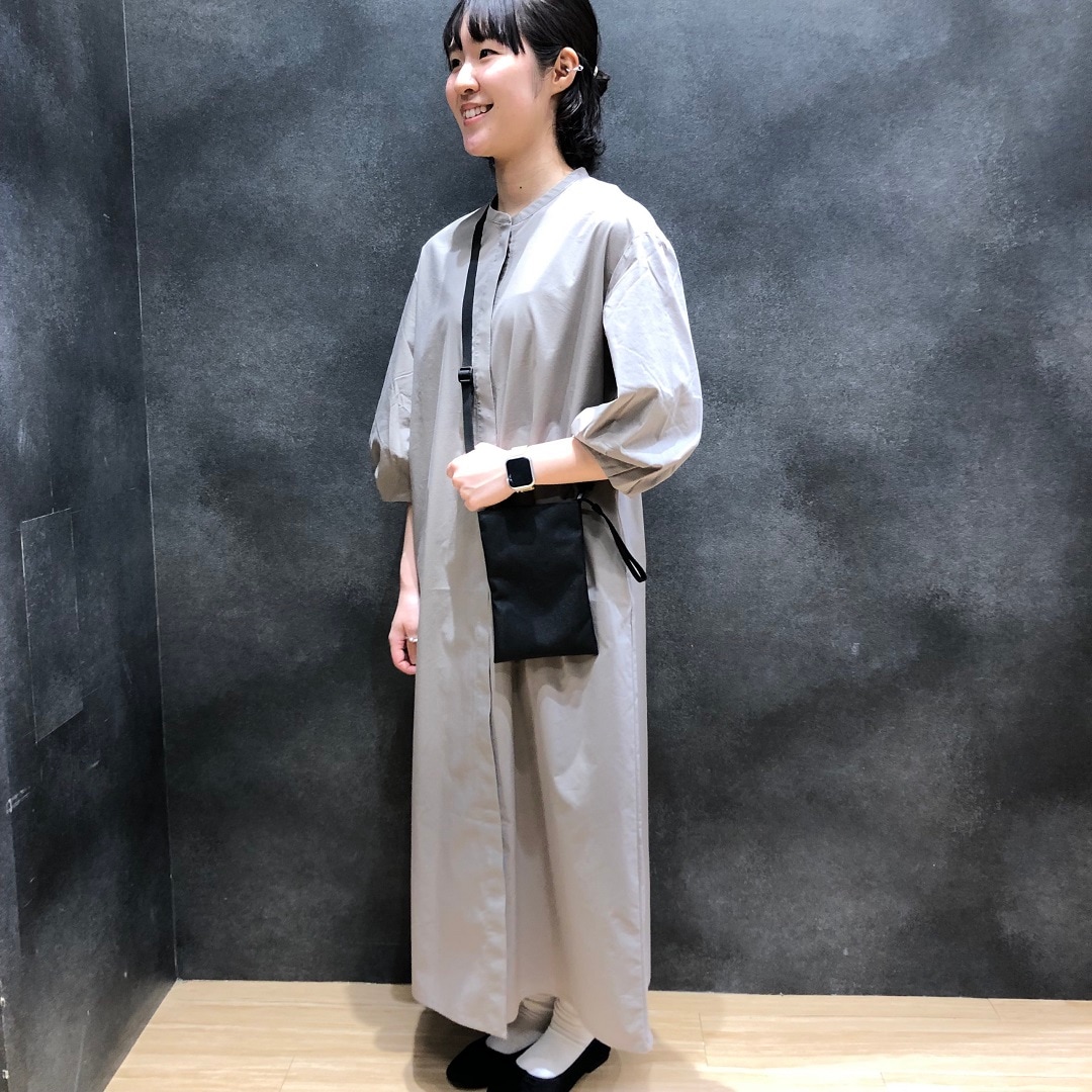 乾きやすいブロード　七分袖ワンピース