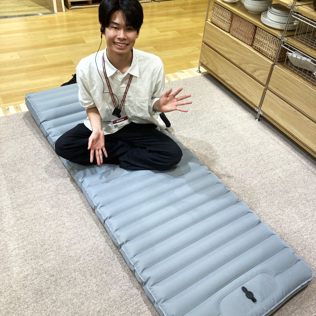 【イオンモールKYOTO】もしもの時に役立つ、『空気でできたマットレス』のご紹介