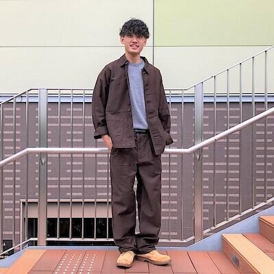 紳士 木の実から作ったカポック混モールスキン カバーオール | 無印良品