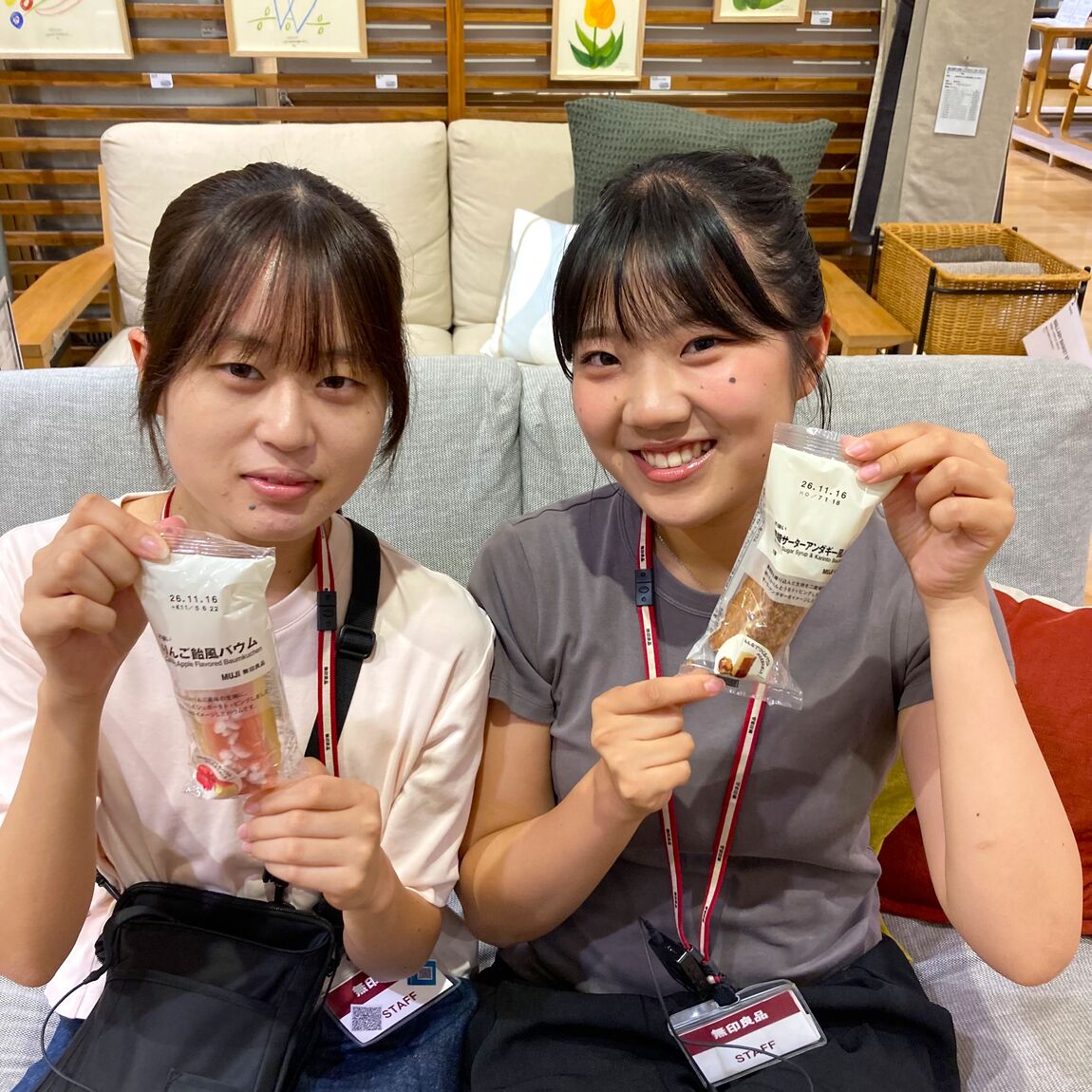 【イオンモールKYOTO】今週末の試食｜りんご飴風バウム&黒糖サーターアンダギー風バウム