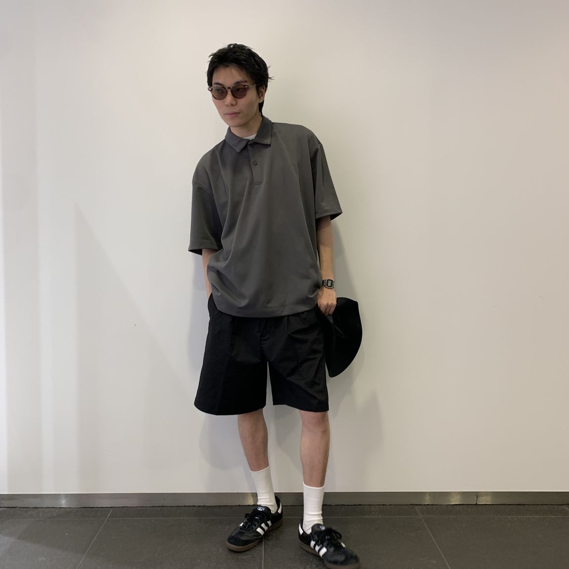紳士着衣　涼感ワイドポロシャツ　イージーショートパンツ