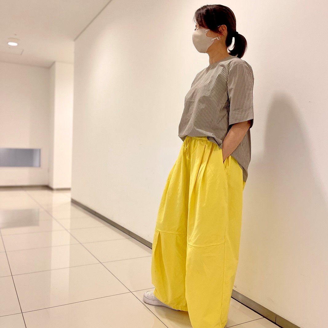 100%正規品 POOL いろいろの服 ニータックワイドパンツ ブラウン