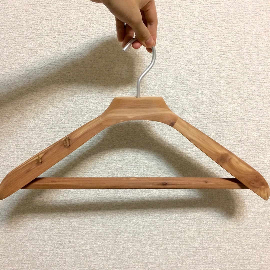 MUJI 無印良品 レッドシダーハンガー 4本セット 木製 薄型