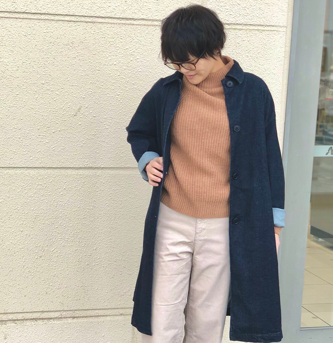 ラザウォーク甲斐双葉 セールアイテムで 春まで着れるコーディネート 無印良品