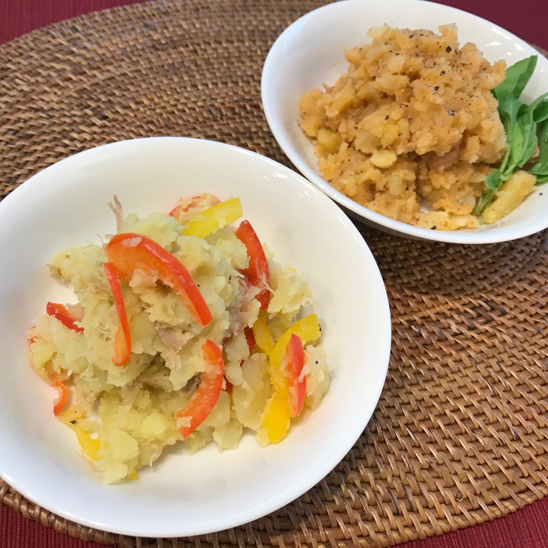 キービジュアル画像：【有楽町】小さめカレー２つの味のポテトサラダ｜青果売場スタッフの手づくりレシピ