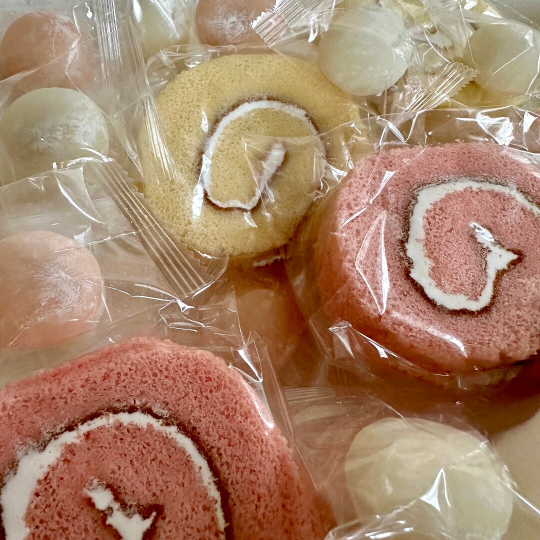 紅白のお菓子
