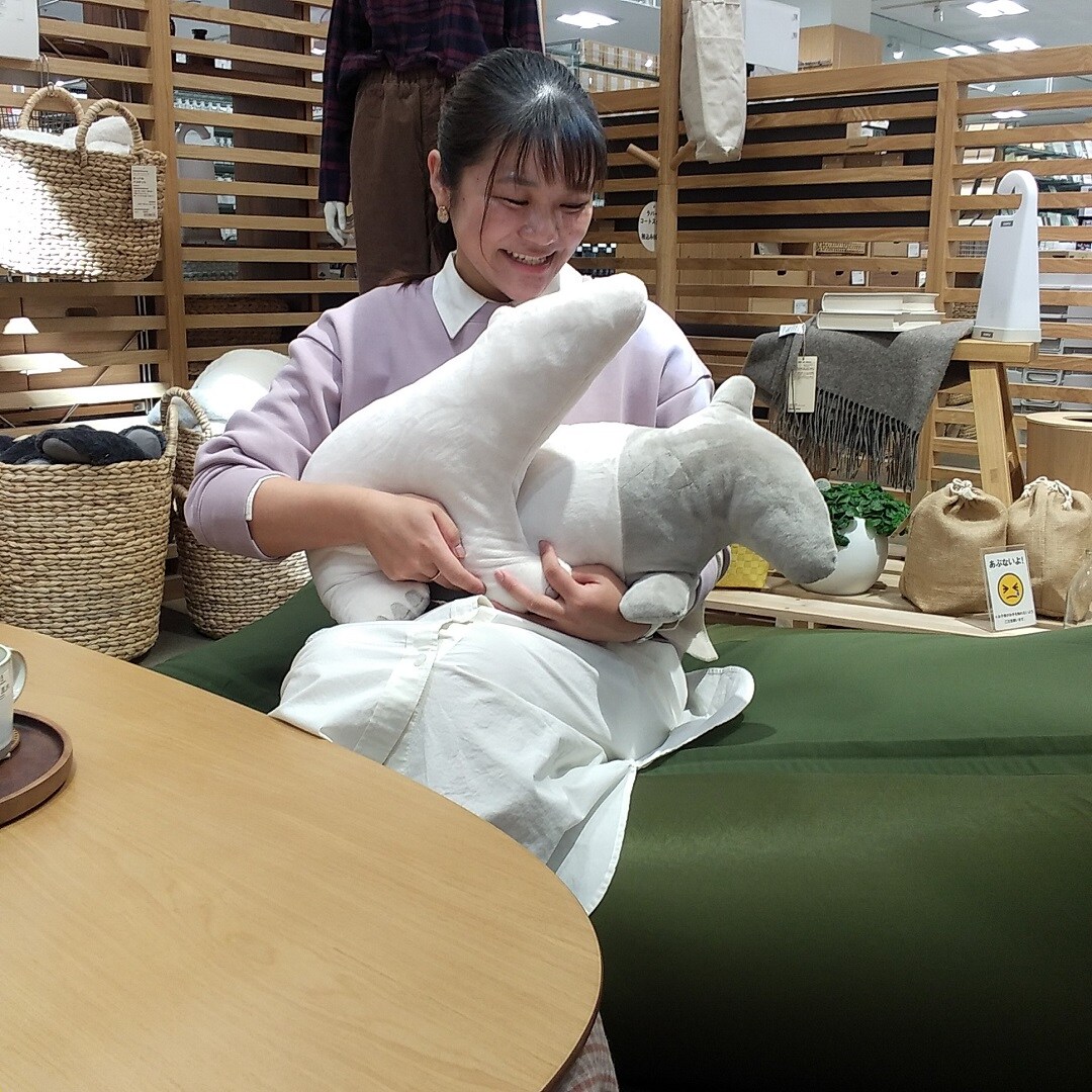 イオンモール成田】なでなでしたくなる、動物クッション｜無印良品