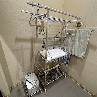 【イオンモール川口前川】　　部屋干しに便利なたためる軽量ラック＆ワゴン
