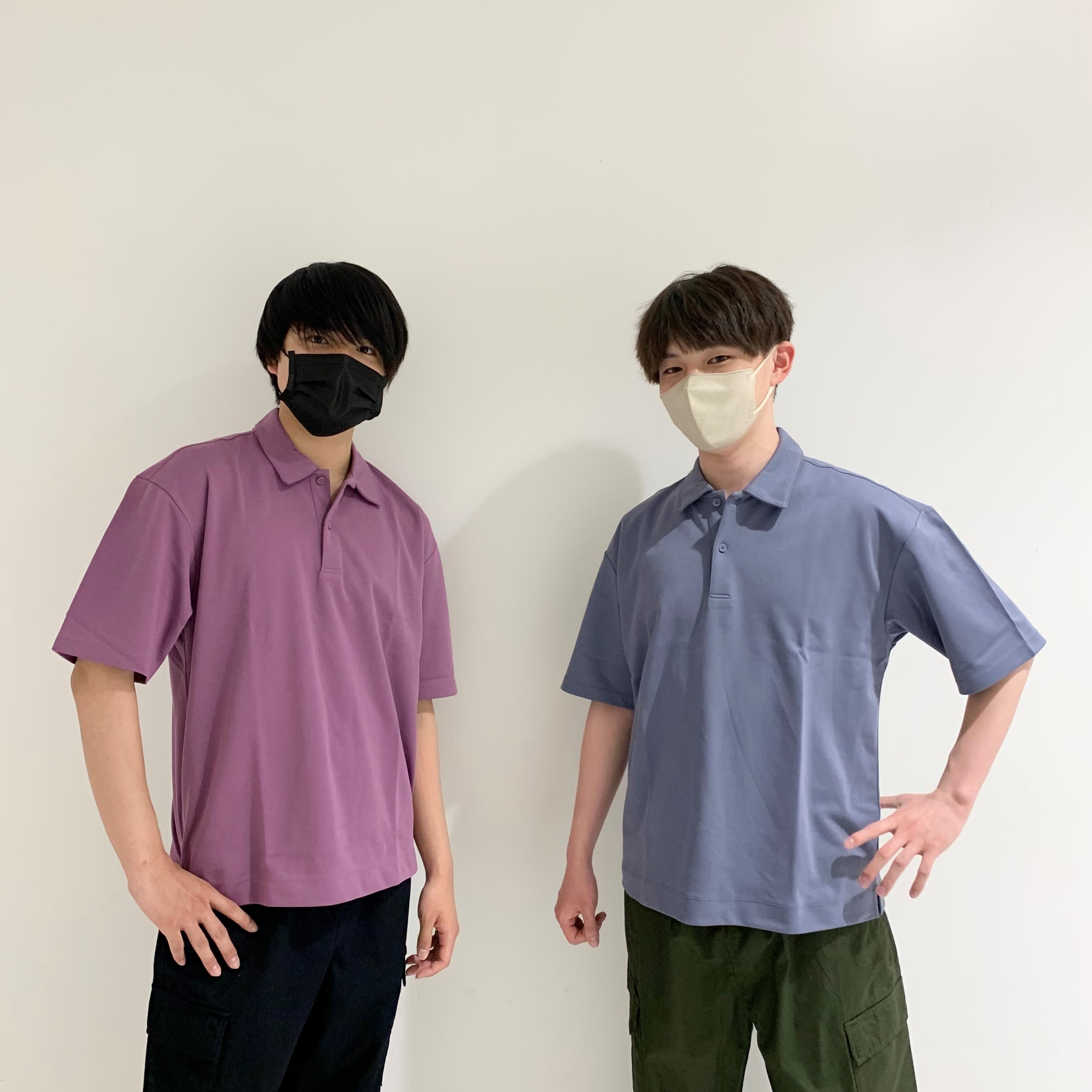涼感ＵＶカットワイド五分袖ポロシャツ