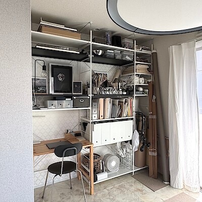 スチールユニットシェルフ ワードローブセット ライトグレー | 無印良品