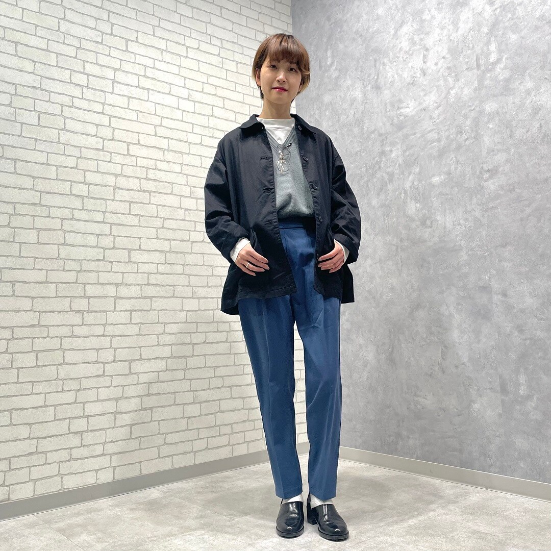 再生ポリエステルテーパードパンツ