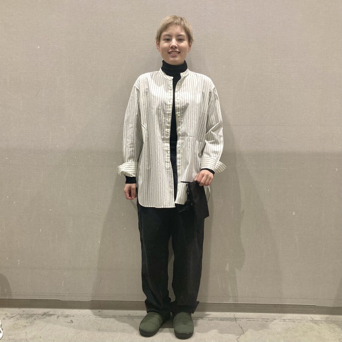 ブロードロングシャツ