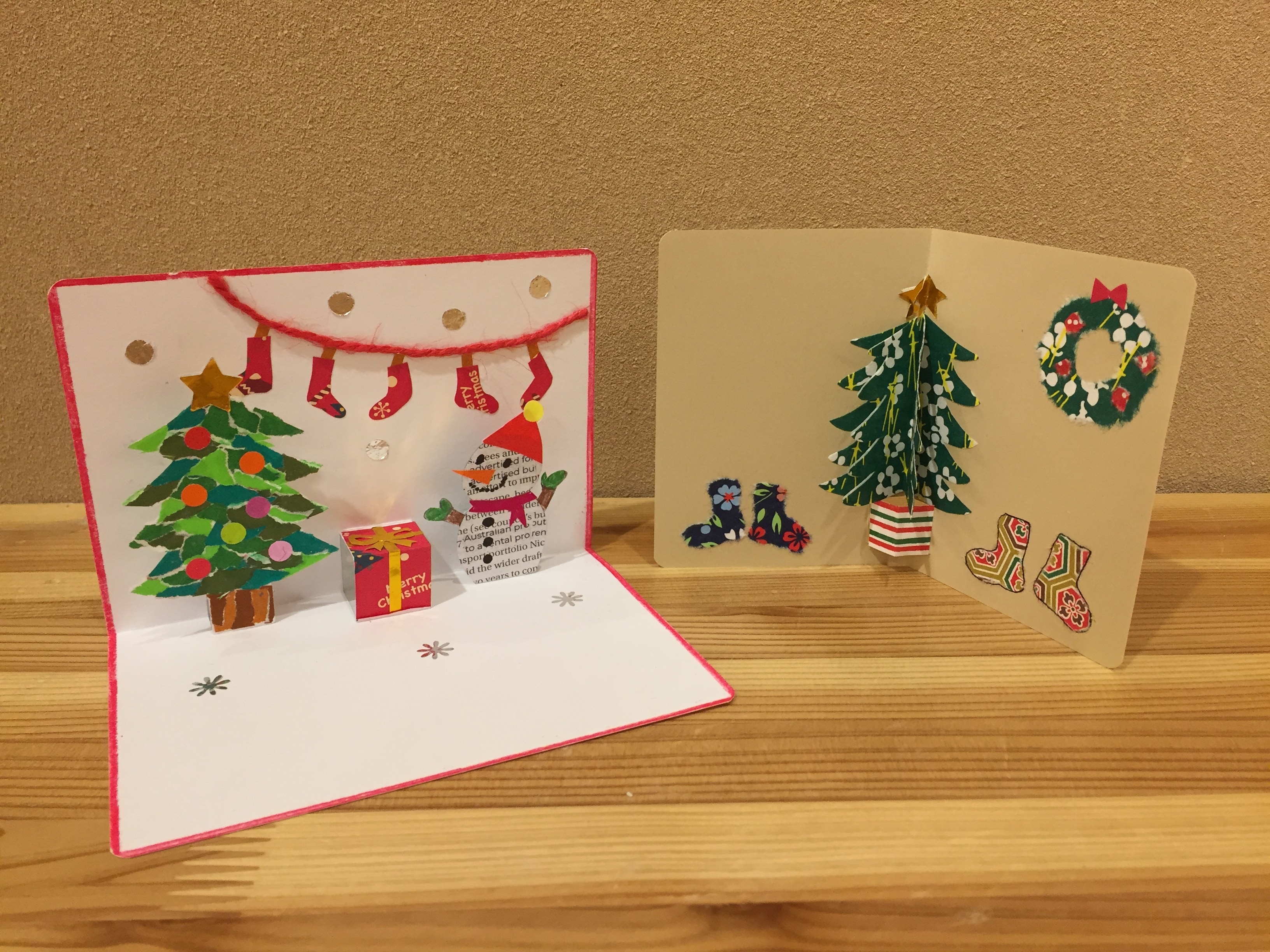 シエスタハコダテ ちぎり絵でクリスマスカードをつくろう 木育広場の松田さん 無印良品