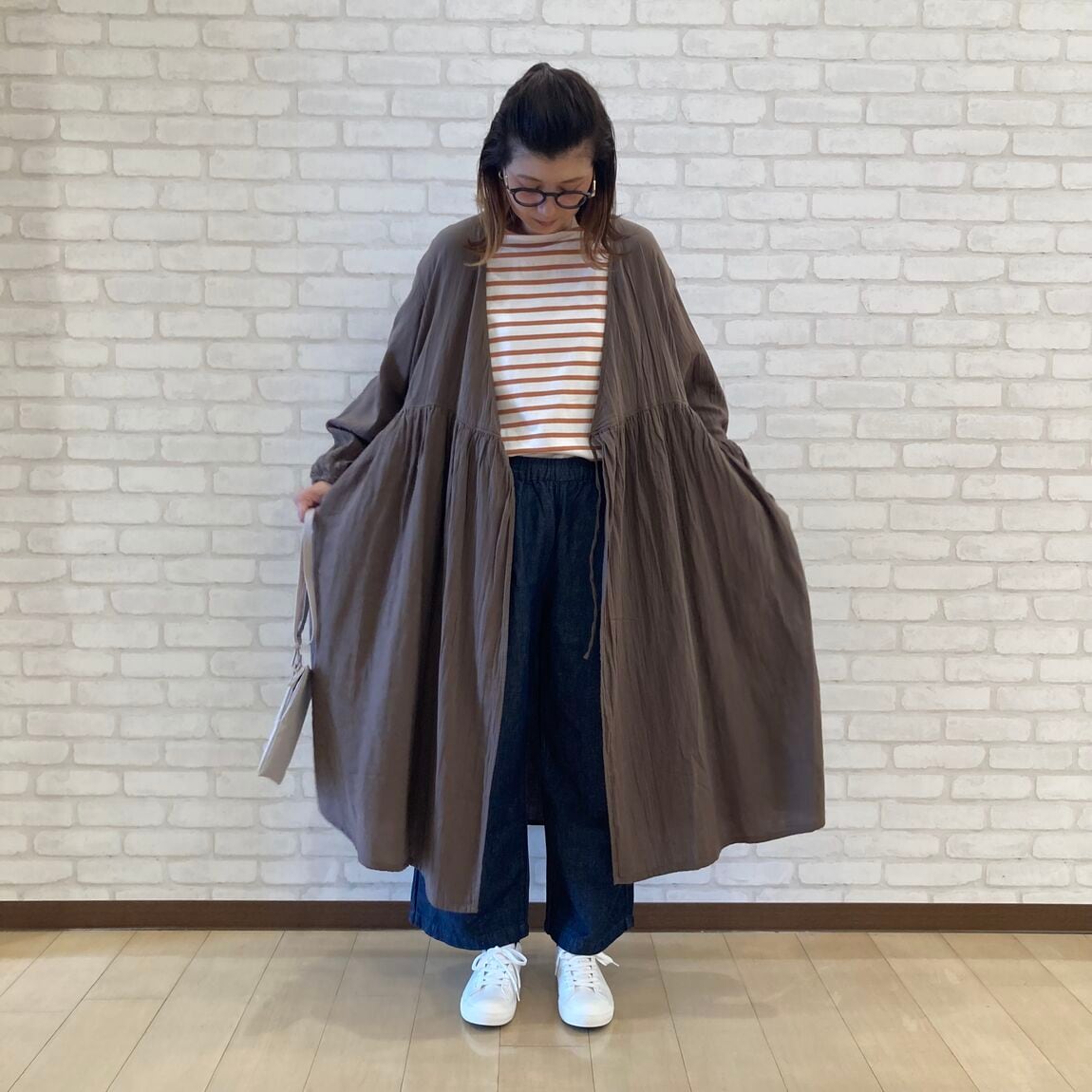 泉中央セルバふんわりしぼガーゼロングカーディガン