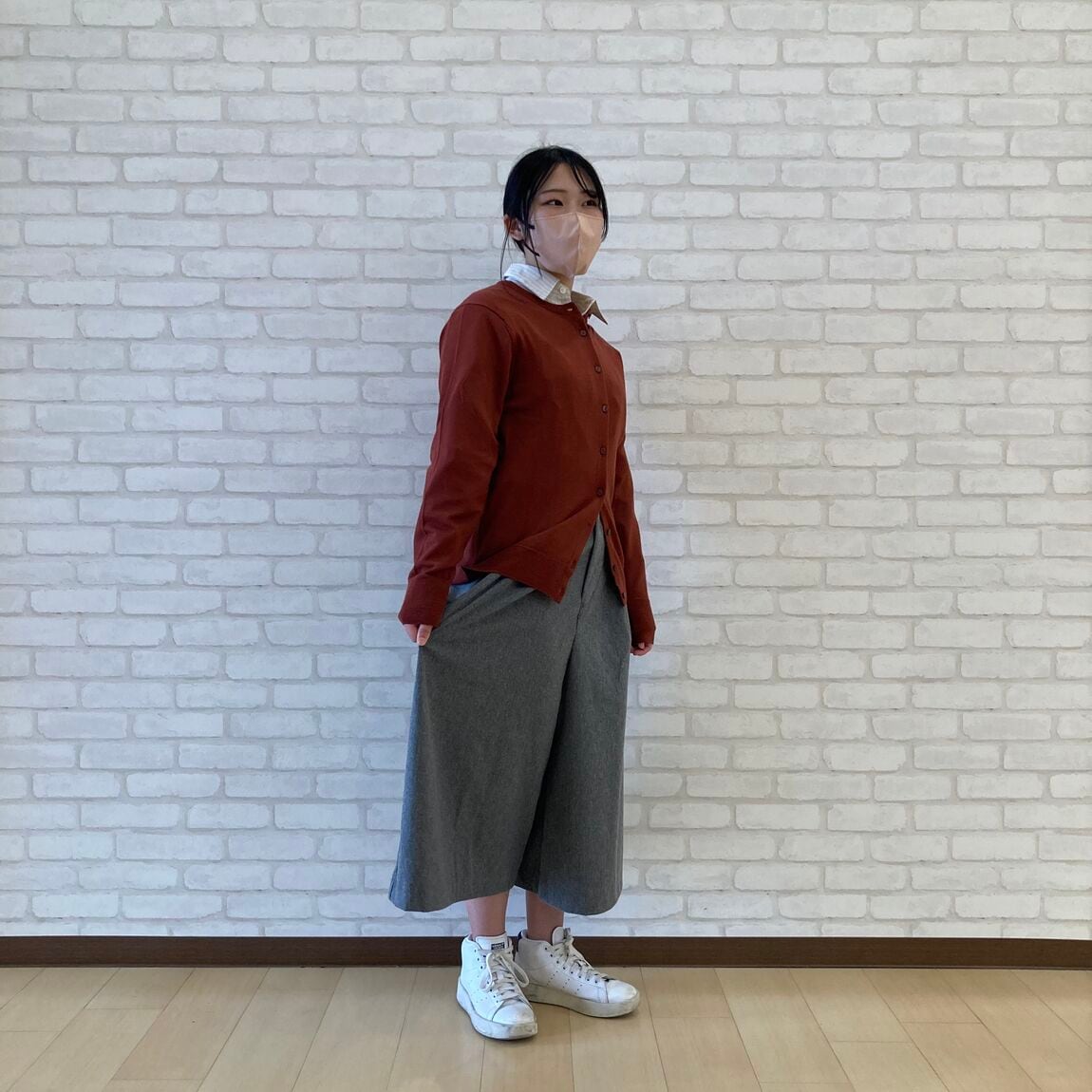 【泉中央セルバ】起毛クロップドパンツ