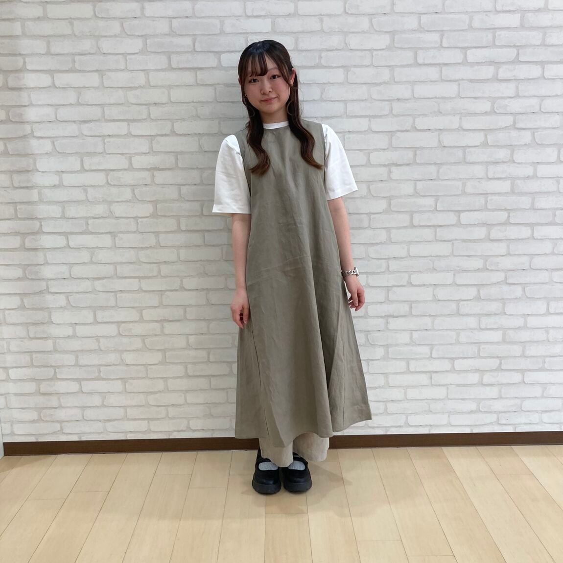 涼感UVカットクルーネックワイド半袖Tシャツ