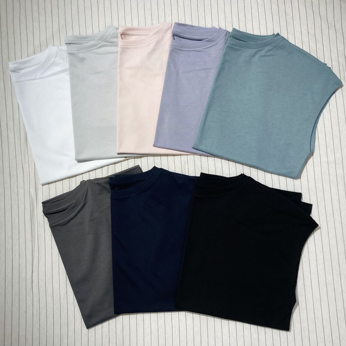 婦人天竺編みフレンチスリーブTシャツ