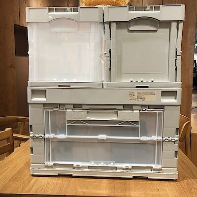【テラスモール湘南】重ねて、畳んで大活躍 折りたたみコンテナ