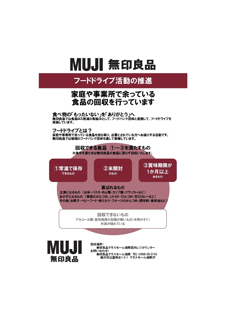 【テラスモール湘南】フードドライブ