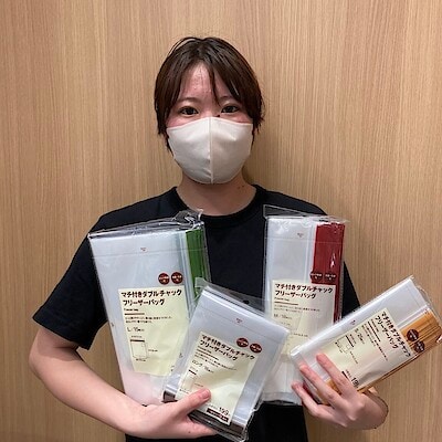 【ゆめシティ新下関】使い方いろいろ、４色のフリーザーバッグ
