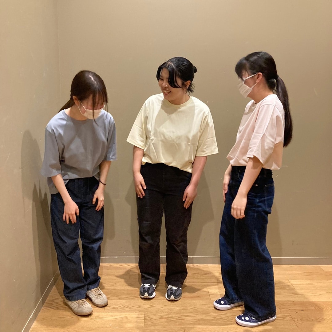 婦人　涼感UVカットクルーネックワイド半袖Ｔシャツ着用画像