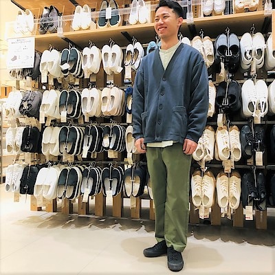 【モレラ岐阜】今週のコーデ　グリーンチェックのシャツ