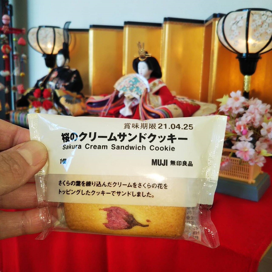 桜のクリームサンドクッキー