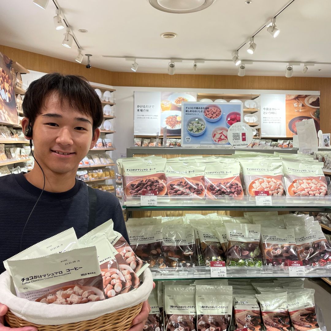 チョコがけマシュマロ売場写真