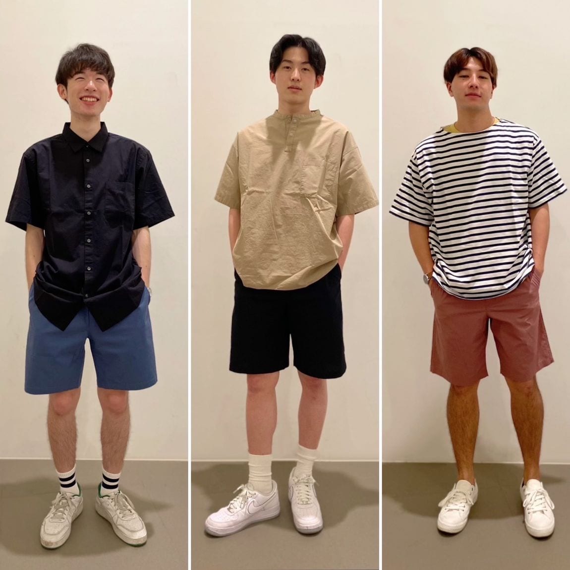 レ*ン様 MUJI LABO2023半袖シャツとショートパンツ セット 黒 L- MUJI LABO2023半袖シャツとショートパンツ セット 黒 L-XL, M