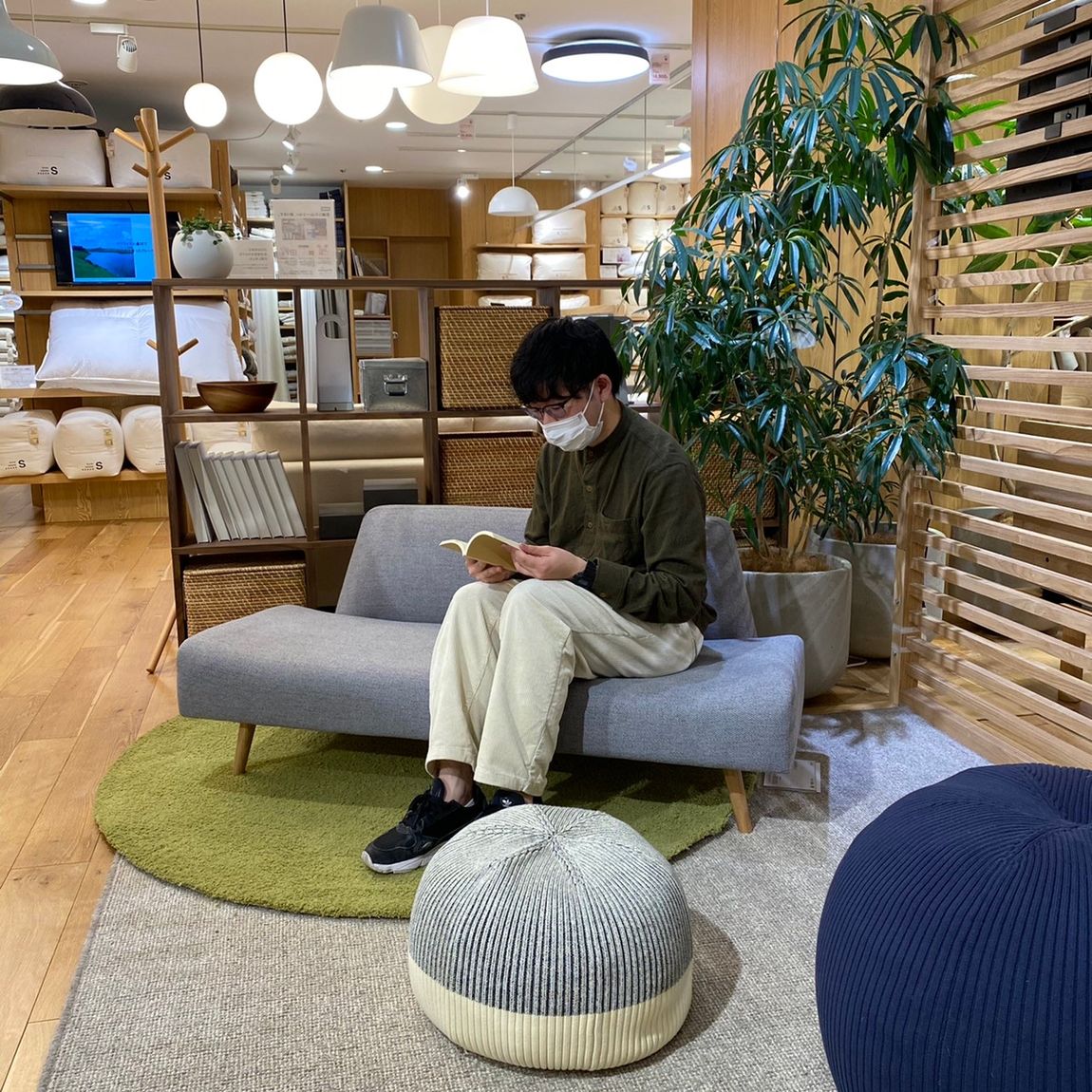 IDEE】AO SOFA GRAY イデー 2人掛けソファ グレー 無印良品-