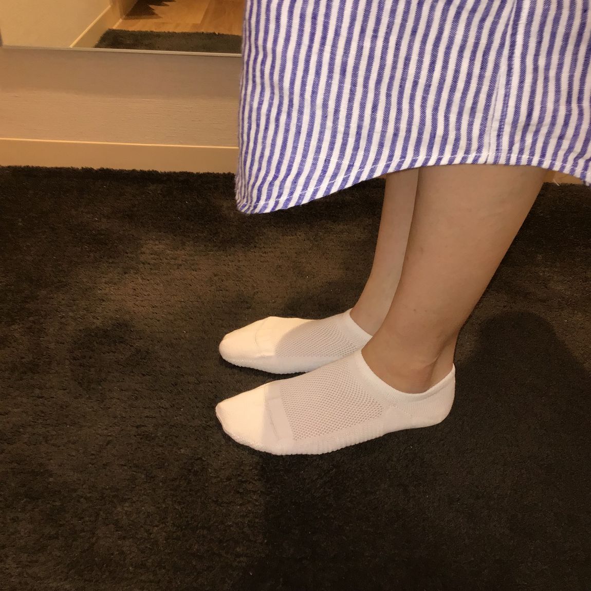 凸凹パイル編み靴下