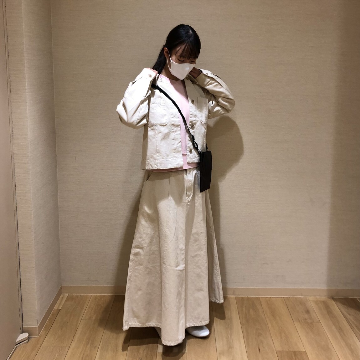 木の実から作ったカポック混シャツジャケット・M・生成