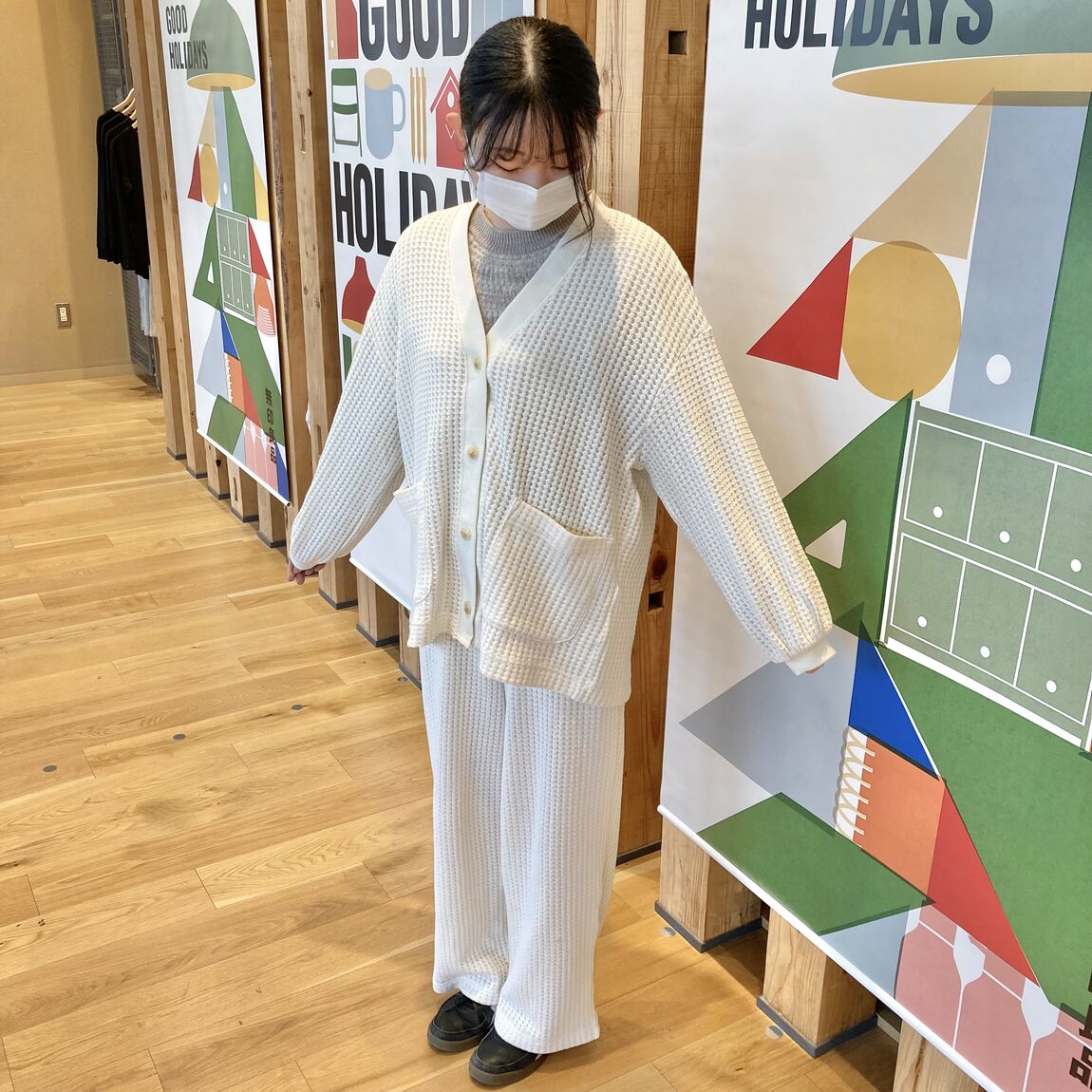 【イオンモール太田】ふんわり心地よい、ざっくり編んだルームウェア